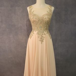 Stunning pale peach gown